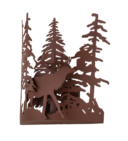 Melissa Elk Through The Trees 15307 Wall Light - Rust