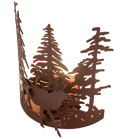 Melissa Elk Through The Trees 15307 Wall Light - Rust