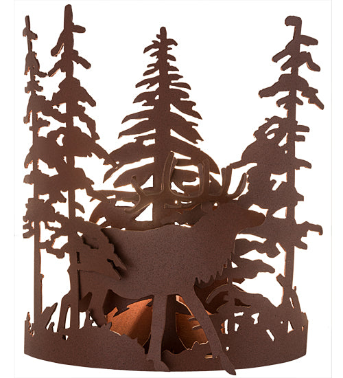 Melissa Elk Through The Trees 15307 Wall Light - Rust