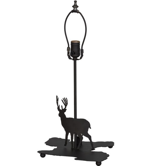 Meyda Tiffany Lighting 153096 Lone Deer Two Light Table Base Utility Light Bronze / Dark
