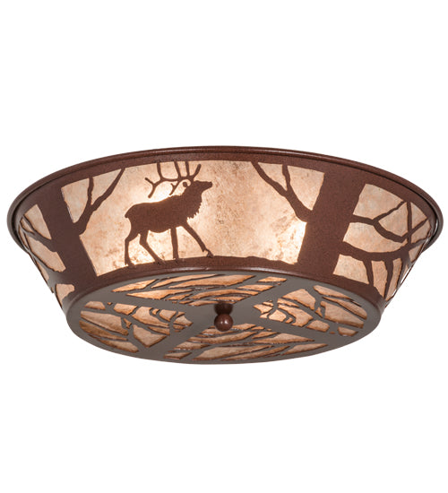 Meyda Tiffany Elk On The Loose 15311 Ceiling Light - Rust