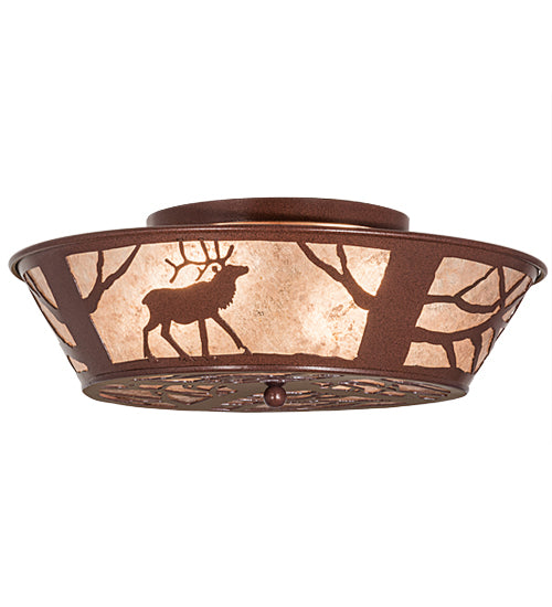 Meyda Tiffany Elk On The Loose 15311 Ceiling Light - Rust