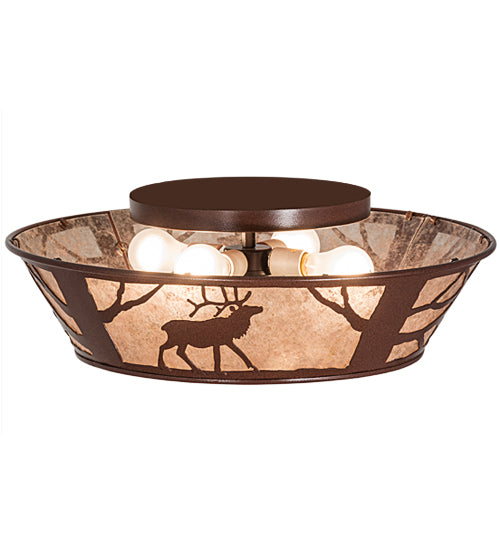 Meyda Tiffany Elk On The Loose 15311 Ceiling Light - Rust