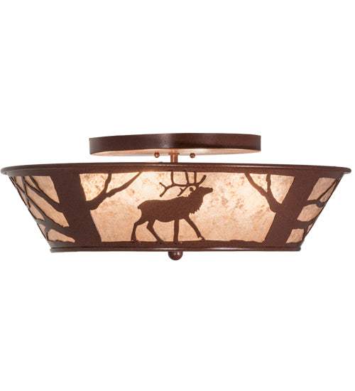 Meyda Tiffany Elk On The Loose 15311 Ceiling Light - Rust