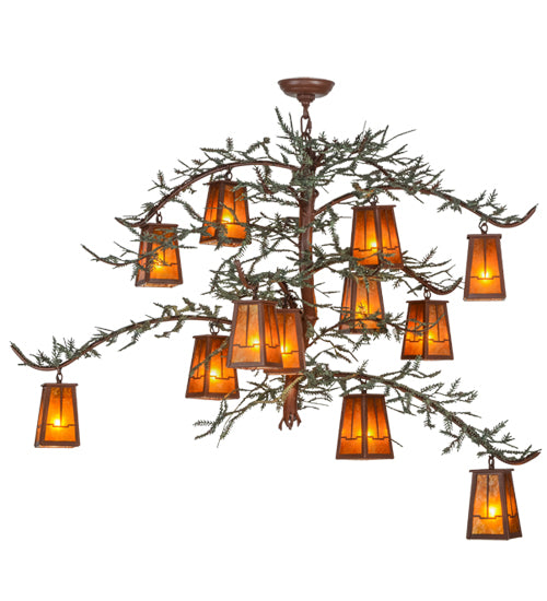 Meyda Tiffany Pine Branch 153180 Chandelier Light - Rust