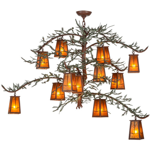 Meyda Tiffany Pine Branch 153180 Chandelier Light - Rust