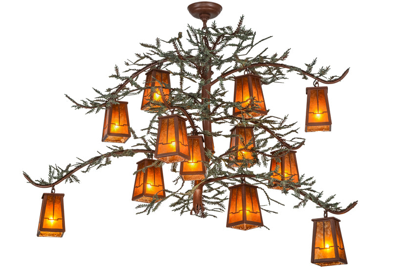 Meyda Tiffany Pine Branch 153180 Chandelier Light - Rust