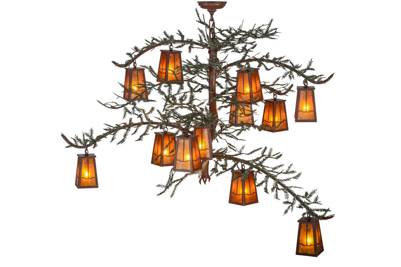 Meyda Tiffany Pine Branch 153180 Chandelier Light - Rust