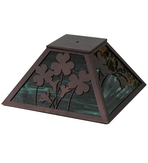 Meyda Tiffany Lighting 153273 Shamrock Shade Lamp Shade Bronze / Dark