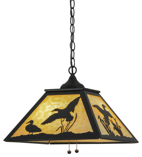 Meyda Tiffany Ducks In Flight 153287 Pendant Light - Rust
