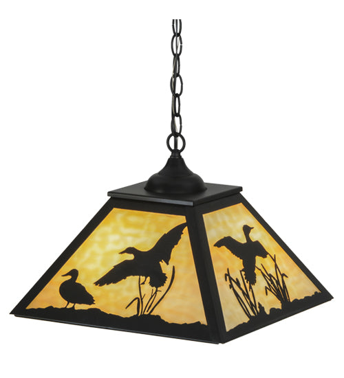 Meyda Tiffany Ducks In Flight 153287 Pendant Light - Rust