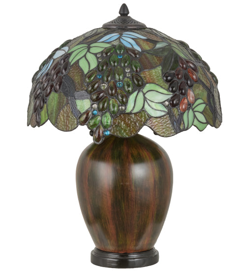 Meyda Tiffany Lighting 153524 Vinifera Two Light Table Lamp Lamp Bronze / Dark