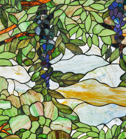 Meyda Tiffany Lighting 153575 Tiffany Wisteria & Snowball Window Home Decor Bronze / Dark