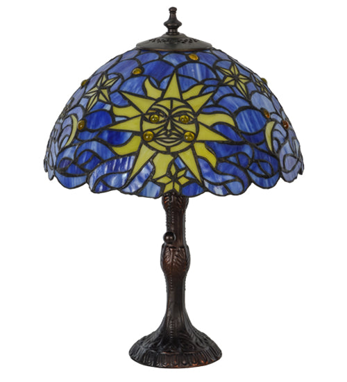 Meyda Tiffany Lighting 153615 Sun, Moon & Stars One Light Table Lamp Lamp Bronze / Dark