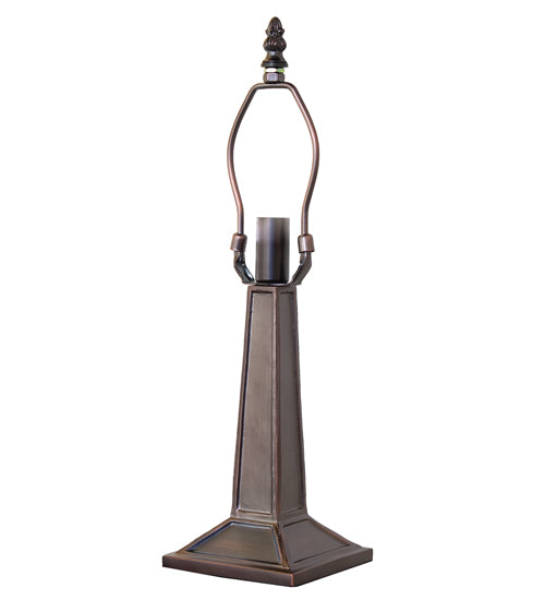 Meyda Tiffany Lighting 15362 Mission One Light Table Base Hardware Lamp Pewter, Nickel, Silver