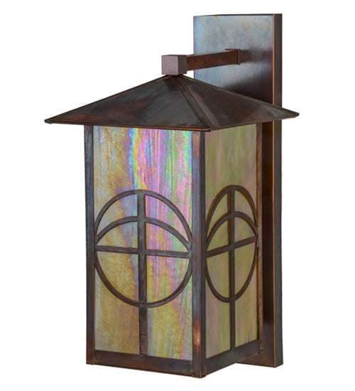 Meyda Tiffany Lighting 153624 Seneca One Light Wall Sconce Outdoor Bronze / Dark