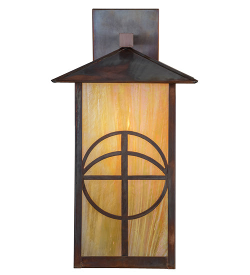 Meyda Tiffany Lighting 153624 Seneca One Light Wall Sconce Outdoor Bronze / Dark