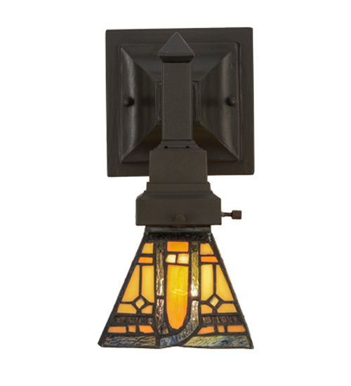 Meyda Tiffany Sierra Prairie Mission 153637 Wall Light - Mahogany Bronze