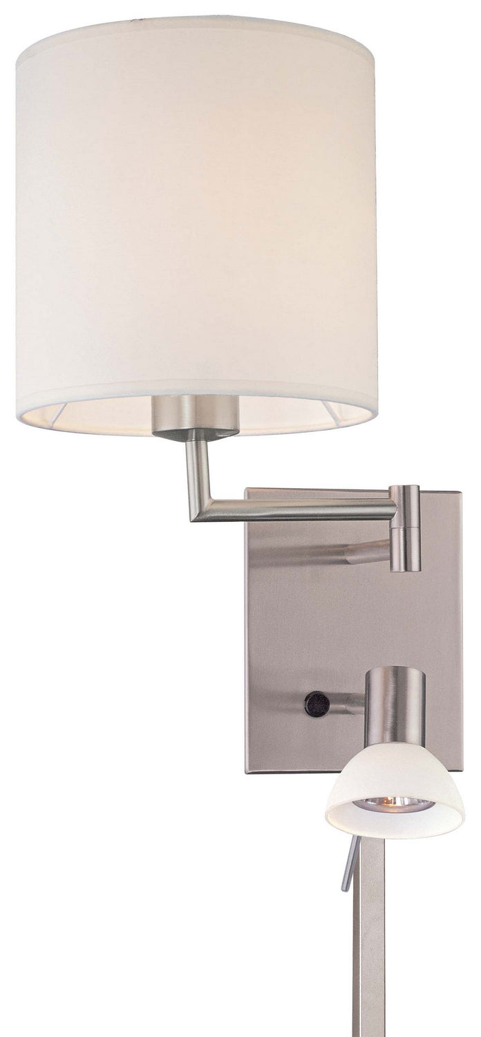 George Kovacs Lighting P1050-084 George's Reading Room Led Swing Arm Wall Lamp Lamp Pewter, Nickel, Silver