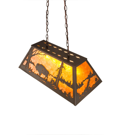 Meyda Tiffany Buffalo At Lake 15373 Pendant Light - Timeless Bronze