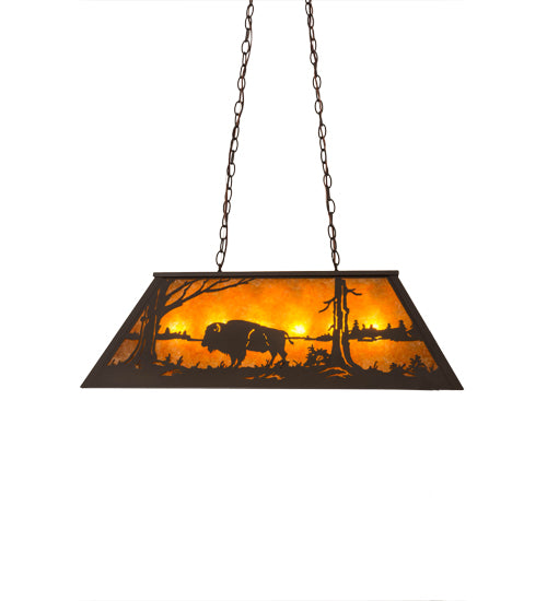 Meyda Tiffany Buffalo At Lake 15373 Pendant Light - Timeless Bronze