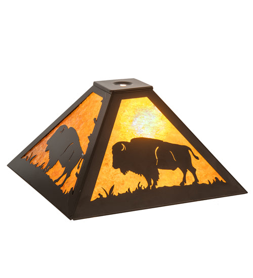 Meyda Tiffany Lighting 15379 Buffalo Shade Lamp Shade Timeless Bronze