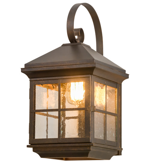 Meyda Tiffany Lighting 153912 Myles One Light Wall Sconce Outdoor Bronze / Dark