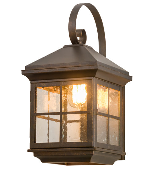 Meyda Tiffany Lighting 153912 Myles One Light Wall Sconce Outdoor Bronze / Dark