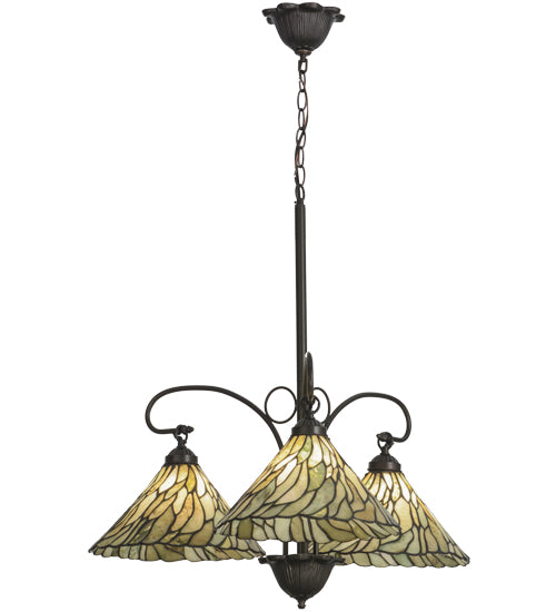 Meyda Tiffany Willow 153966 Chandelier Light - Mahogany Bronze