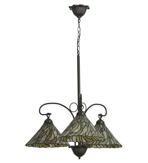 Meyda Tiffany Willow 153966 Chandelier Light - Mahogany Bronze