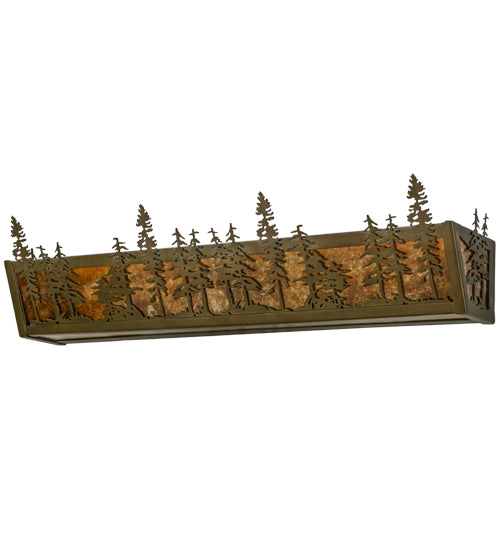 Meyda Tiffany Tall Pines 153968 Bath Vanity Light 31 in. wide - Antique Copper