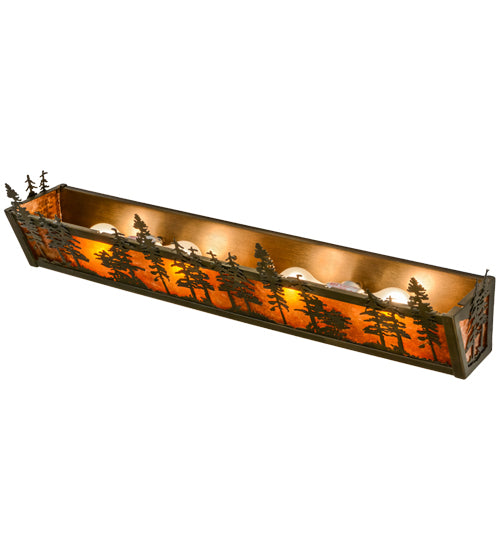 Meyda Tiffany Tall Pines 153968 Bath Vanity Light 31 in. wide - Antique Copper