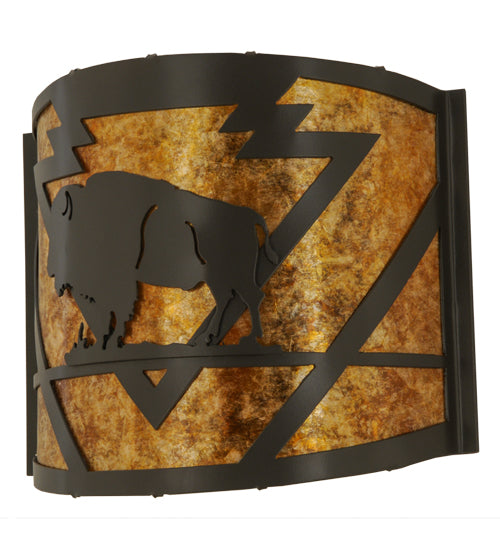 Meyda Tiffany Lone Buffalo 15398 Wall Light - Timeless Bronze