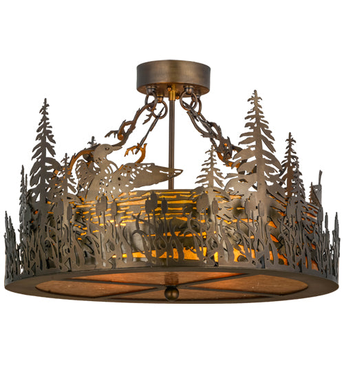 Meyda Tiffany Loon 153997 Ceiling Light - Antique Copper