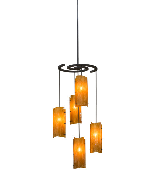 Meyda Tiffany Vortex 154028 Chandelier Light - Steel,Rust