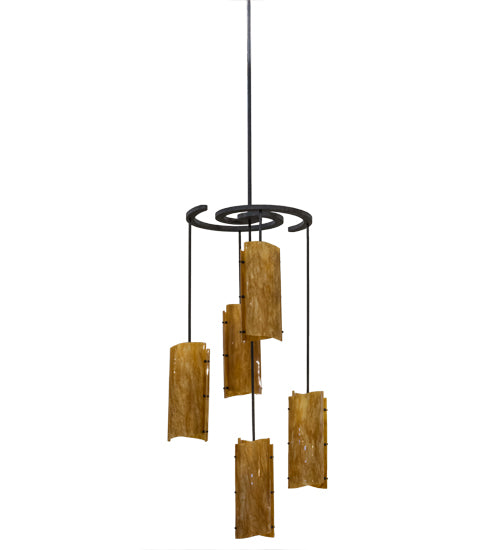 Meyda Tiffany Vortex 154028 Chandelier Light - Steel,Rust