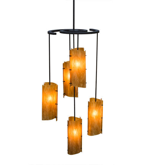 Meyda Tiffany Vortex 154028 Chandelier Light - Steel,Rust