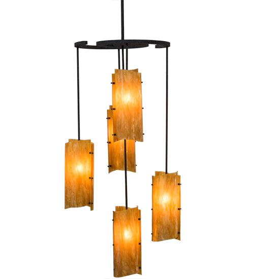 Meyda Tiffany Vortex 154028 Chandelier Light - Steel,Rust