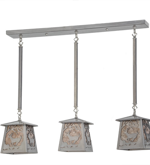 Meyda Tiffany Deer At Dawn 154179 Pendant Light - Steel
