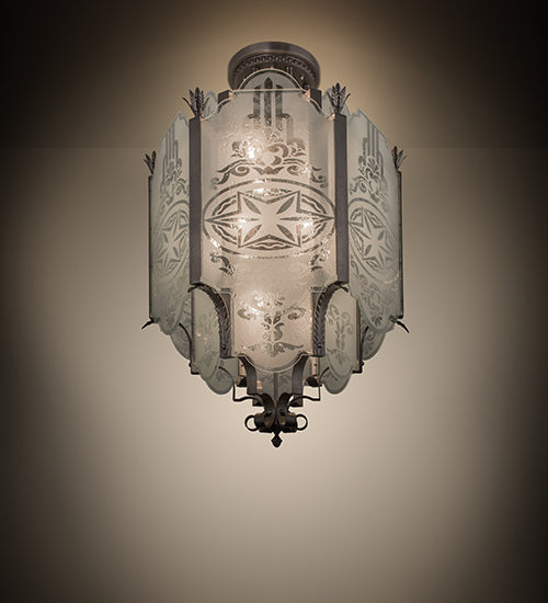 Meyda Tiffany Chartres 154184 Pendant Light - Antique Nickel