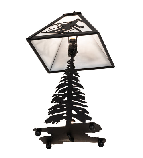 Meyda Tiffany Lighting 15425 Alpine Two Light Table Lamp Lamp Black
