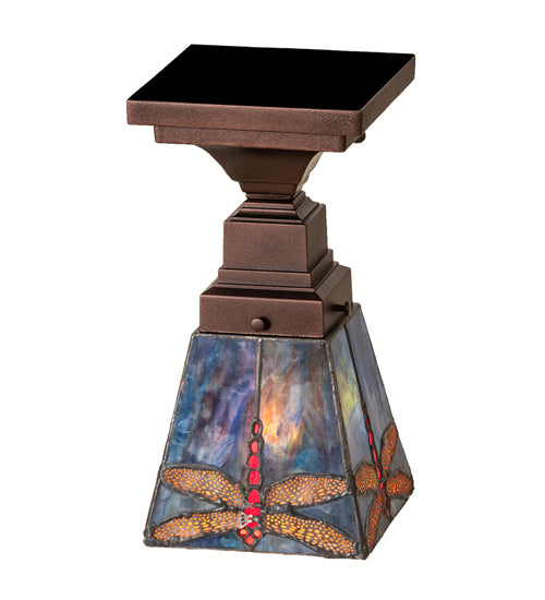 Meyda Tiffany Prairie Dragonfly 154290 Ceiling Light - Mahogany Bronze