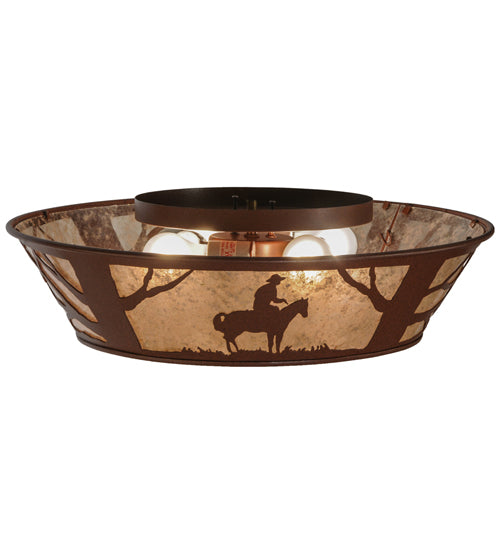 Meyda Tiffany Cowboy 15438 Ceiling Light - Rust