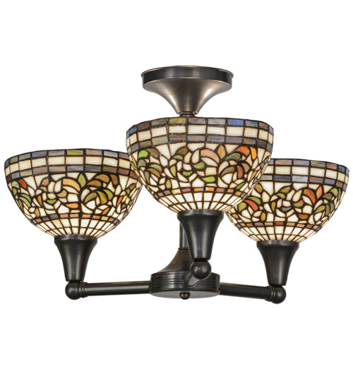 Meyda Tiffany Tiffany Turning Leaf 154475 Ceiling Light - Craftsman Brown