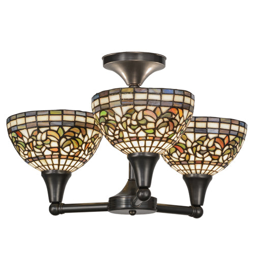 Meyda Tiffany Tiffany Turning Leaf 154475 Ceiling Light - Craftsman Brown