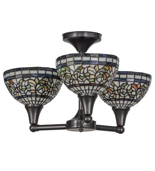 Meyda Tiffany Tiffany Turning Leaf 154475 Ceiling Light - Craftsman Brown