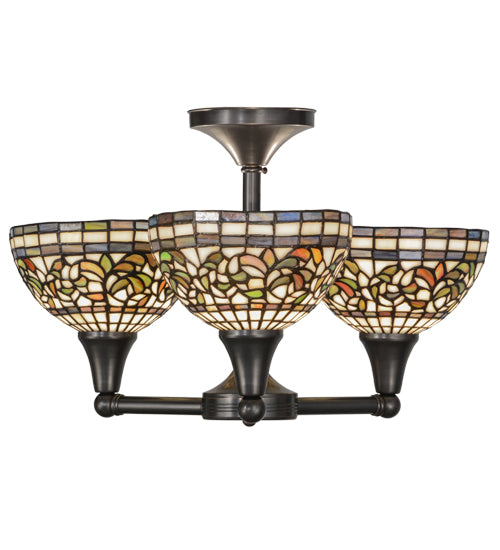 Meyda Tiffany Tiffany Turning Leaf 154475 Ceiling Light - Craftsman Brown