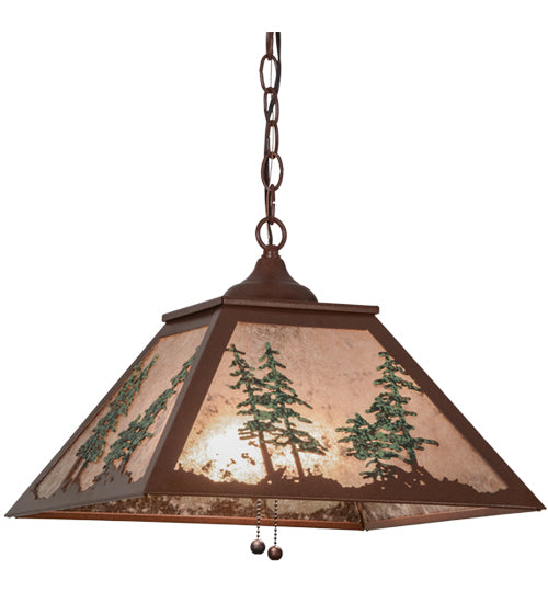 Meyda Tiffany Tall Pines 154496 Pendant Light - Rust