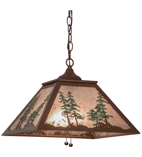 Meyda Tiffany Tall Pines 154496 Pendant Light - Rust