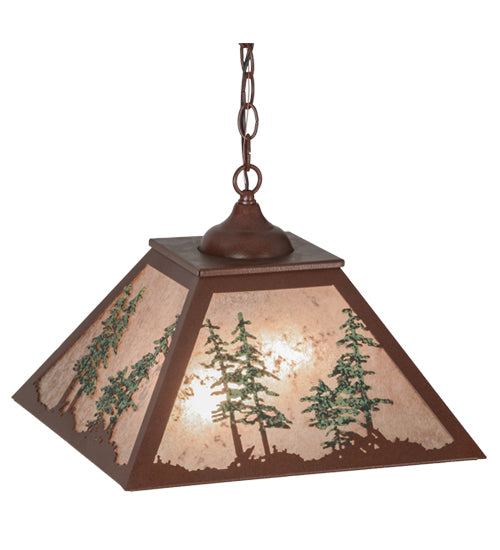 Meyda Tiffany Tall Pines 154496 Pendant Light - Rust